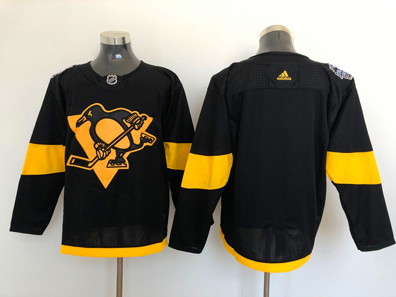 Men's Pittsburgh Penguins Black Blank Jersey